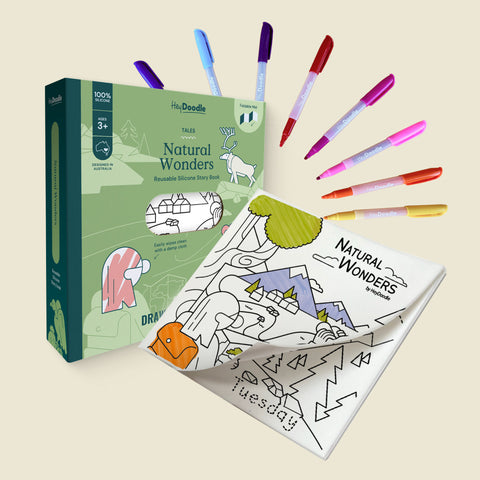 Natural Wonders Tales - Reusable Colouring Book