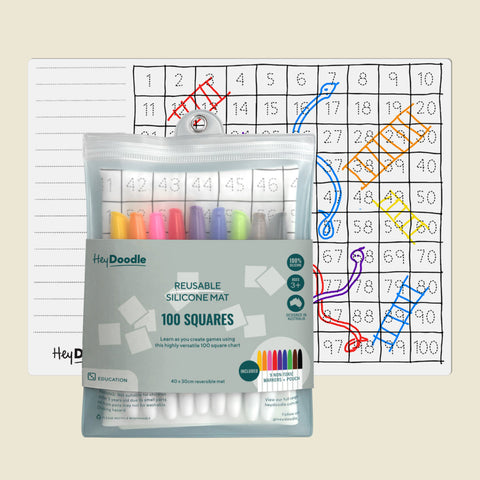 100 Squares Classic Colouring & Doodle Mat