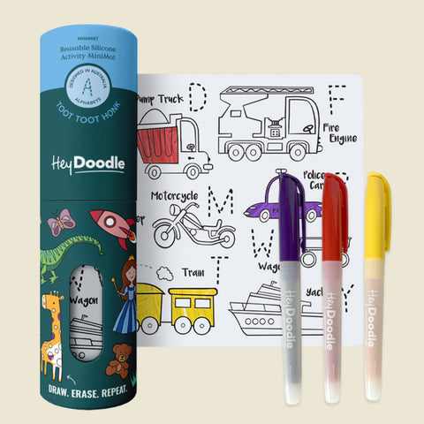 Toot Toot Honk Mini Colouring & Doodle Mat