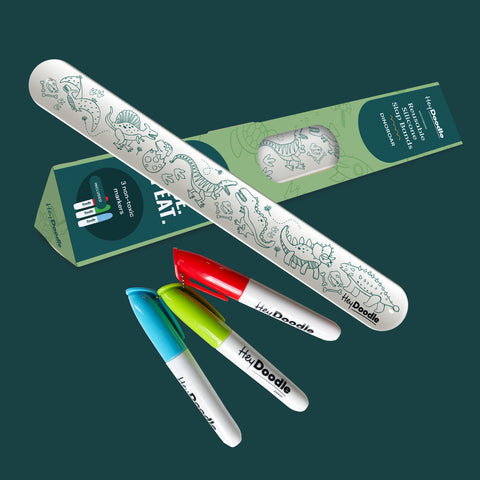 Sketchband - Reusable Colouring & Doodle Slap Bracelet - DinoRoar