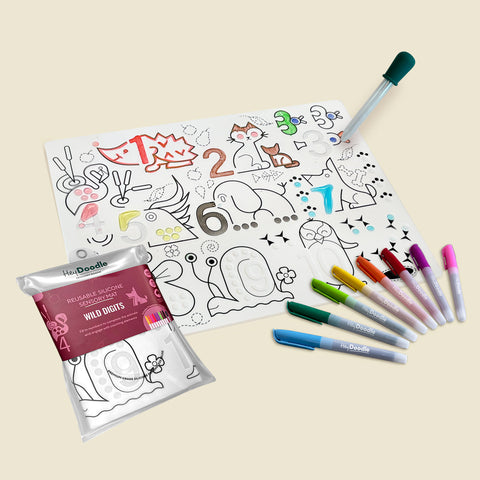 Wild Digits Sensory Colouring & Doodle Mat
